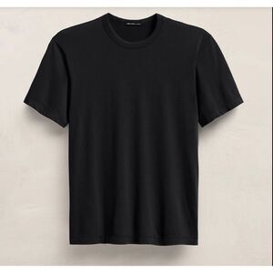 James Perse $165 Brushed Lotus Crew Shirt Black Mens 4 /XL Luxury Cotton NWOT